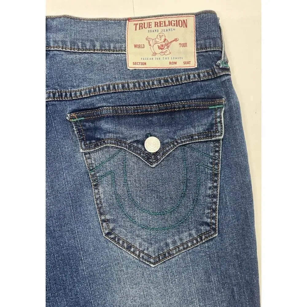 True Religion Rocco Men's Jeans Flap Pockets Relaxed Skinny Size 34X22 (34X31.5)